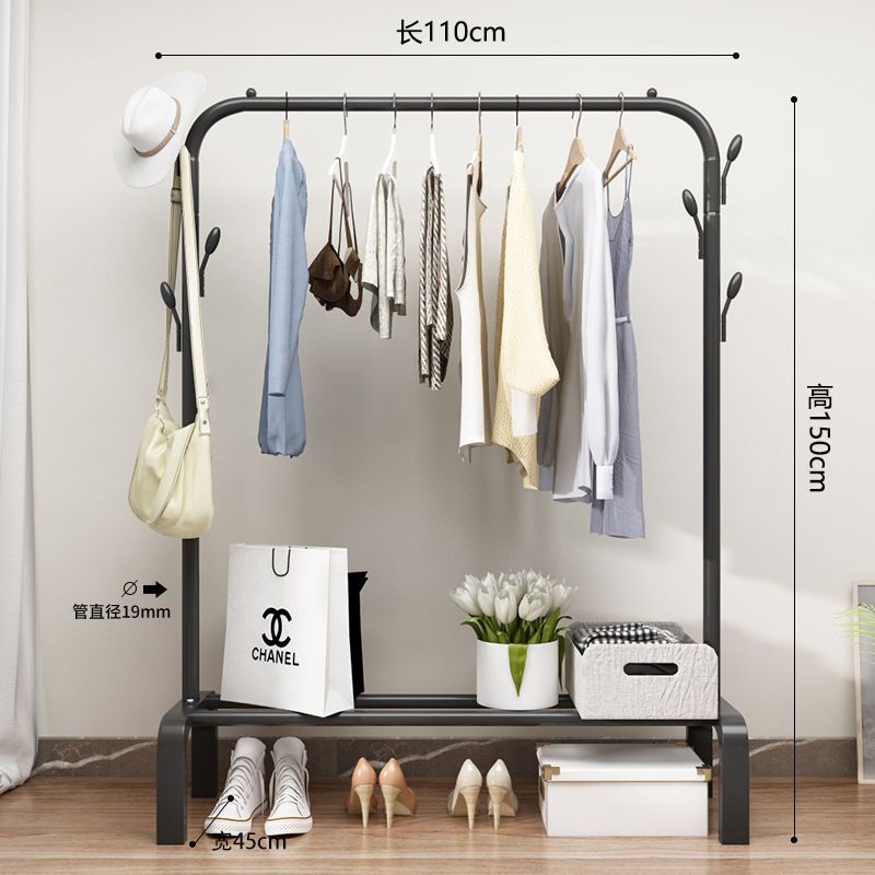 Base en forma de U de una sola varilla de 110 cm de largo - negro