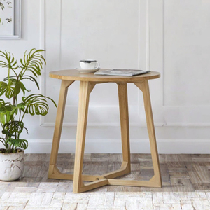 Moderno stile giapponese rotondo camera da letto mobili arredo per la casa in legno massello tavolino da salotto - Product Image 4