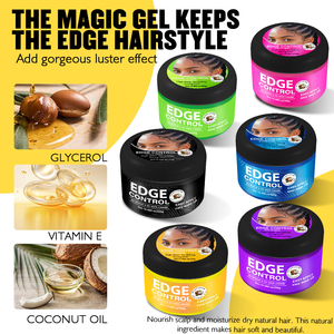 Cire coiffante nourrissante pour les bords des cheveux avec glycérine, vitamine E et huile de <span class=keywords><strong>coco</strong></span> pour une <span class=keywords><strong>coiffure</strong></span> lisse - Product Image 1