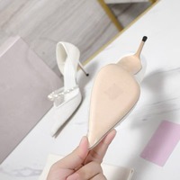 Escarpins à lacet et perles à talon aiguille, chaussures de créateur, escarpins de luxe à talon haut, bout pointu, pour mariage et mariée