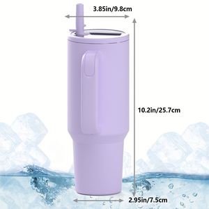 Vaso Térmico Clásico de 40oz para Auto, con Asa, de Acero Inoxidable 304, Aislamiento al Vacío, Gran Capacidad, Resistente al Hielo, con Pajita, 6-12 Horas - Product Image 4