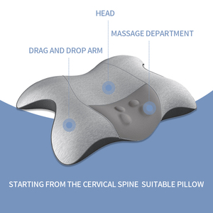 Almohada de Espuma Viscoelástica Médica, Ergonómica, Shiatsu, Ortopédica, para Aliviar el Estrés <span class=keywords><strong>Cervical</strong></span> y del Cuello, Masajeador para Dormir - Product Image 3