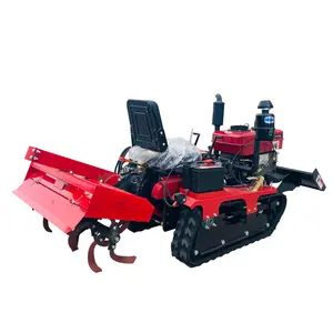 Equipo de maquinaria agrícola 25HP 35hp Cultivador de granja motocultor rotativo mini tractor de orugas