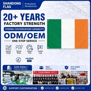 Bandera irlandesa personalizada de 3x5 pies; bandera promocional para exteriores de poliéster no tejido; señalización impresa digitalmente resistente a los rayos UV - Product Image 1