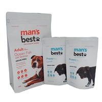 Sachet personnalisé à huit soudures latérales, sac refermable à haute barrière avec fermeture éclair pour 1,8 kg d'aliments secs pour chiens (soutien immunitaire), emballage pour aliments pour animaux de compagnie
