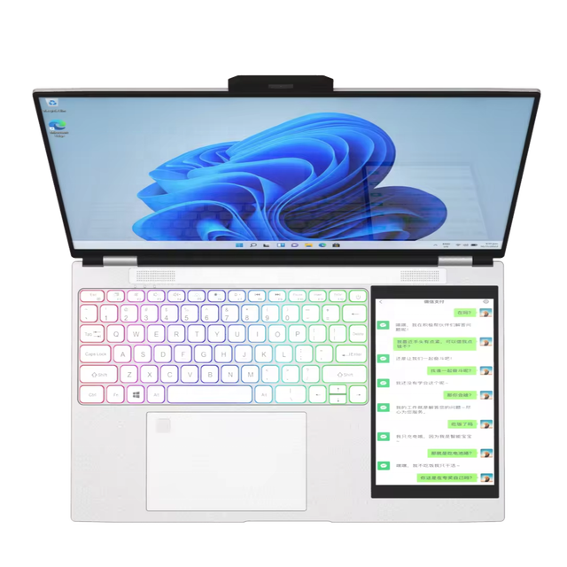 OEM Laptop 15.6 Inch + 7 Inch Touch Dual Screen 16GB 1TB SSD Intel  Processor N95 Backlit Keyboard Business Painting Laptop