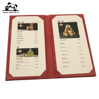 Couverture de menu de restaurant en cuir PU écologique personnalisée avec logo, grande taille, style couverture de livre, format A4/A5, pour bars