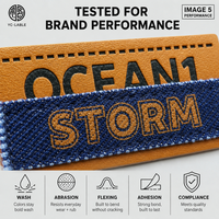 Écussons en cuir personnalisés avec logo, étiquettes de marque en relief pour chapeaux, vêtements, jeans et vestes
