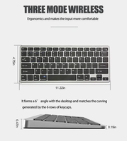 Vente chaude LED Clavier Souris Ensemble Mini Clavier de Jeu Sans Fil et Souris Cobmo pour Téléphone et Ordinateur
