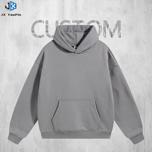 400 500 Gsm Cotton+<strong>polyester</strong> Plain Luxury Oversize <strong>Hoodie</strong> Pullover Men Custom Oversize Streetwear Heavyweight Men Hoodies - Product Image 1