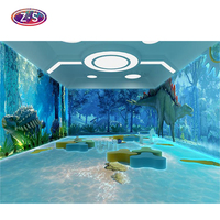 Solution d'affichage par projection immersive avec synchronisation mur-sol pour projets commerciaux et multi-scénarios