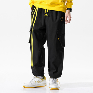 Larga Bolsillo grande pantalones <span class=keywords><strong>de</strong></span> algodón <span class=keywords><strong>de</strong></span> los hombres pantalones casuales pantalones <span class=keywords><strong>de</strong></span> carga - Product Image 1