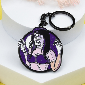 Llaveros Personalizados al por Mayor, Llaveros de Metal Esmaltado con Diseños de Dibujos Animados de Terror para Eventos de Halloween - Product Image 3