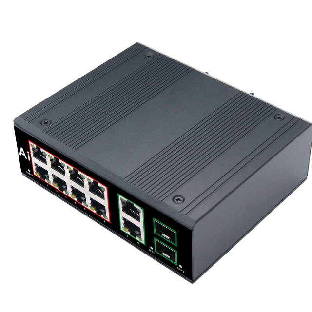 Factory 8 Port POE Industrial Switch 8*10/1000mbps POE Port+2 RJ45 up LINK+2*10/100/1000mbps SFP Port for NVR IP Camera Smart Ci