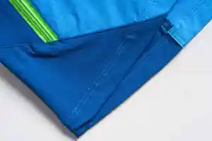 Jaqueta masculina elástica de 4 vias respirável de nylon elastano com capuz impermeável de alta qualidade