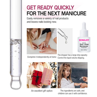 Dissolvant de colle pour faux ongles inodore, sans acétone, écologique, à la vitamine E, liquide nettoyant en profondeur, flacon compte-gouttes 30ml pour vernis à ongles