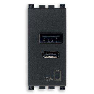 อะแดปเตอร์แปลงไฟ USB A+C 15W 5V 3.5M พร้อมแท่นชาร์จติดผนัง - Product Image 1