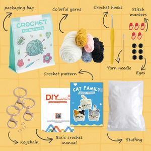 Kit de Ganchillo <span class=keywords><strong>para</strong></span> <span class=keywords><strong>Principiantes</strong></span>, Kit de Ganchillo de Gato <span class=keywords><strong>para</strong></span> Adultos, <span class=keywords><strong>Amigurumi</strong></span>, Animales de Ganchillo, Manualidades de Ganchillo, Kits de Ganchillo Fáciles, Kit de <span class=keywords><strong>Tejido</strong></span>, Regalos de Navidad - Product Image 4