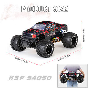 HSP 94050 Monster Truck RC <span class=keywords><strong>a</strong></span> Benzina Scala 1/5 4WD Professionale Fuoristrada con Motore 32cc 80km/h RTR - Product Image 3