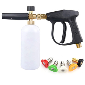 Stm High Pressure <b>Car</b> Wash Gun With Foam Bottle Copper Valve Stainless Steel Nozzle For <b>Car</b> Washing Landscaping - Product Image 5