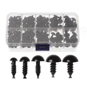 100 Pièces Yeux de sécurité en plastique pour poupées avec boîte de rangement, Accessoires DIY pour animaux, marionnettes et poupées, Yeux noirs artisanaux avec rondelles - Product Image 4