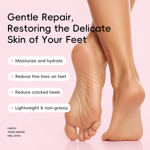 LAIKOU JAPON <span class=keywords><strong>SAKURA</strong></span> Vente en Gros Crème Anti-Crevasses Talons Très Secs 40g, Bâtonnet Hydratant Intense pour Soin des Pieds Rugueux - Product Image 5