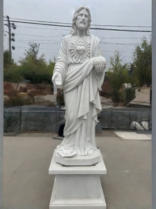 <span class=keywords><strong>Statue</strong></span> della Pietà in Marmo Naturale Intagliate a Mano Personalizzate, <span class=keywords><strong>Statue</strong></span> Religiose a Grandezza Naturale - Product Image 6