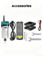 Kit de broche de défonceuse à bois TWOTREES TTC450 800W, outil de gravure CNC compact avec étui de rangement pour autres équipements de service