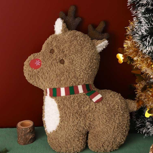 Hot Sale Cute Christmas Reindeer Cartoon Squishy Plush Toys Stuffed Animal Toys <b>Claw</b> <b>Machine</b> Toys With Keychain Pendant for <b>Kids</b> - Product Image 1