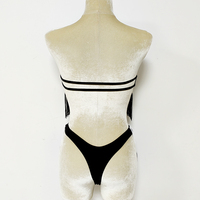 Spandex deux pièces tube personnalisé top ensemble gland salle de bal justaucorps exotique dames Sexy tongs Dancewear femmes décapant tenue