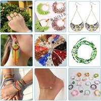 Set Manik-manik Kaca Ceko 2mm, Perlengkapan Manik-manik Kecil untuk Kerajinan, Kit DIY Gelang Kalung Anting, Manik Spacer Lepas untuk Pembuatan Perhiasan