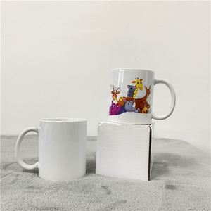 Tasses en céramique blanches durables de 11 oz (330 ml) avec revêtement par sublimation pour café, lait, chocolat chaud, thé, latte et projets DIY - Product Image 3