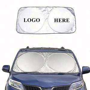 Parasol Plegable Universal para Parabrisas de Coche, Reflectante, Plateado, con Logotipo Personalizado, Impresión en Serigrafía, Promocional - Product Image 1