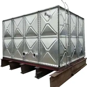 خزان تخزين خزان مياه مقطعي من الفولاذ المجلفن 50000 لتر