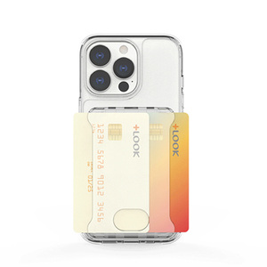 [pluslook] Decoración con ranura para tarjetas con diseño apto para viajes, cubierta deslizante, bolsillo, respaldo adhesivo duradero, fácil de usar - Product Image 1