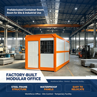 Cabine modulaire portable en conteneur, structure en acier antirouille, bâtiment de bureau préfabriqué pour chantier