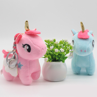 10cm peluche rose bleu licorne porte-clés peluche peluche mignonne peluche pour décoration filles cadeau