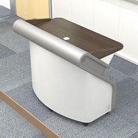 Podio Metálico Inteligente para Profesores, Plataforma para Conferencias, Mesa de Consultas para Oradores en Auditorios y Escuelas Comerciales