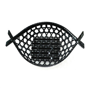 Serving Tray Black <b>Metal</b> Fish Shape <b>Grid</b> Design For Snacks Sushi Dessert Platters Restaurant Use - Product Image 1