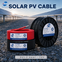 Direkt vom Hersteller: Einadriges XLPO-isoliertes Verzinntes Kupfer Solarkabel 2,5MM 4MM 6MM 10MM 16MM PV DC Panel-Stromkabel IP67 1,5KV