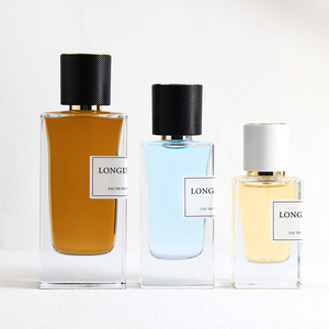 Botella de Perfume Ecológica Reciclable con Pulverizador, Forma Cuadrada Irregular, 30ml 50ml 100ml, con Tapa Negra - Product Image 4