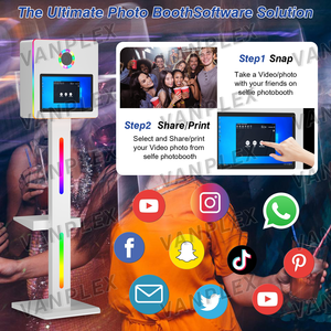 Nuovissimo Photo Booth con Schermo Touch a Specchio da 15,6 Pollici 2026 |   Specchio Magico <span class=keywords><strong>per</strong></span> Matrimoni |   Compatibile con DSLR + <span class=keywords><strong>Stampa</strong></span> Istantanea + Wi-Fi - Product Image 4