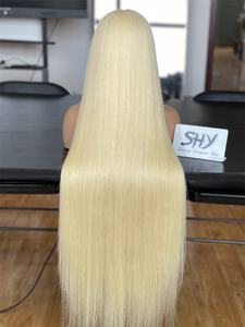 Perruque en dentelle HD 13*4 de qualité supérieure, cheveux européens, couleur blonde 613, longueur 36 pouces, lisse, sans colle, vente en gros - Product Image 6