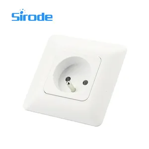 Sirode-Panel de interruptores de pared estándar europeo, enchufes eléctricos para el hogar, Color blanco moderno, serie 9218