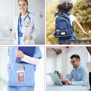 ที่ใส่บัตรพลาสติกแบบมีสายคล้องคอ ลายดอกไม้แห้งสุดหรู สำหรับบัตรประจำตัว พยาบาล หรือเป็นของขวัญ - Product Image 6