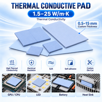 Pads thermiques en silicone conducteurs de chaleur 2 W/m-K, épaisseur 0,5 mm, autocollants, pour dissipation thermique GPU CPU, feuille isolante
