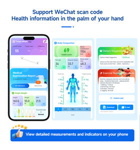 ऑल-इन-वन पूर्ण कार्य ऊंचाई और वजन पैमाने 18.5 इंच स्क्रीन अनुकूलित पैनल बीपी मॉनिटर - Product Image 5
