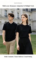T-shirt Homme 240g en Coton Mélangé Sorona 7A Antibactérien, Personnalisable avec Logo, Grande Taille, Manches Courtes, Unisexe