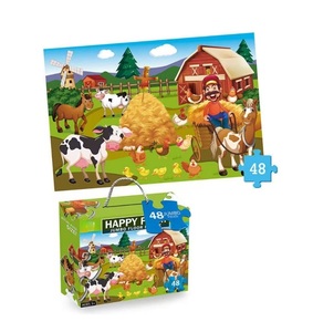 Happy Farm Animal Jigsaw Jumbo Floor Puzzle,48 Piece Barn Puzzles pour Enfants, Apprentissage Préscolaire Jouets Éducatifs Cadeau D'<span class=keywords><strong>anniversaire</strong></span> - Product Image 2