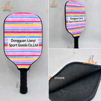 Housse de raquette de pickleball en néoprène premium avec poche et sangle, logo personnalisé pour les marques de sport et de vente au détail, avec emballage à étiquette suspendue